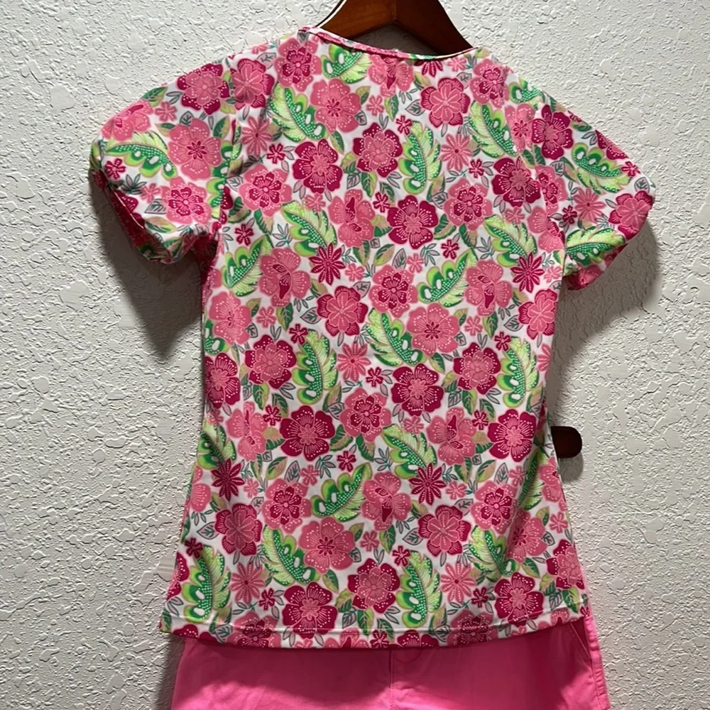 Lands End & Polo Ralph Lauren girls pink floral SET size 10 GUC..